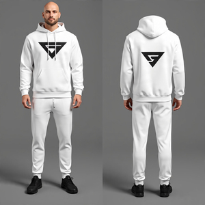 Top qualité hommes survêtement pull à capuche et pantalon droit/coton Polyester survêtement nouveau Style / Cargo Baggy pantalon à jambes larges - Product Image 5