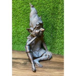 Sculpture de lutin assis en bronze, faible MOQ, fournitures de jardin, statue de lutin antique grandeur nature, fournitures pour événements, prix de vente promotionnel - Product Image 5