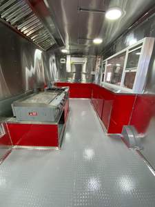 รถพ่วงขายอาหารเคลื่อนที่แบบครัวครบชุดจากสหรัฐอเมริกา สำหรับขายขนม โดนัท ฮอทดอก พิซซ่า ไอศกรีม พร้อมระบบไฟ 110V สำหรับร้านอาหารและผู้ค้า - Product Image 4