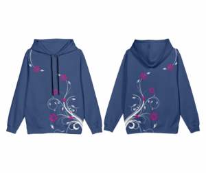 Qualité supérieure automne et hiver femmes pull à capuche surdimensionné Logo personnalisé coupe à capuche tricot tissu cravate-teinture impression - Product Image 3