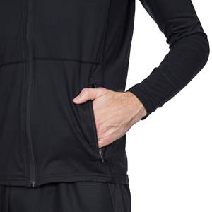 Sweat à capuche blanc pour homme avec poignets et ourlet côtelés et capuche à cordon de serrage réglable pour une coupe classique et confortable - Product Image 6