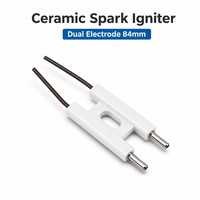 Électrode d'allumage à double électrode en céramique blanche pour brûleur à gaz, en forme de H, haute tension