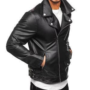 Ropa de Moda, Chaqueta de Cuero Informal de Alta Calidad, Chaqueta de Cuero Transpirable y Resistente al Viento para Hombre - Product Image 1