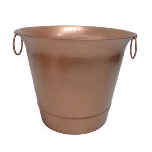 หม้อตั้งโต๊ะสไตล์โมเดิร์นดีไซน์รูปทรงกลมทำจากโลหะทองแดงโบราณสำหรับตกแต่งสวน - Product Image 3