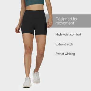 กางเกงออกกำลังกายผู้หญิงแบบไร้ตะเข็บ เอวสูง ผลิตจากผ้าเป็นมิตรกับสิ่งแวดล้อม โพลีเอสเตอร์บริสุทธิ์ 100% - Product Image 1