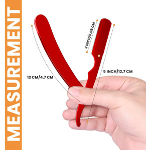 ANAAIF-Maquinilla de afeitar profesional de acero inoxidable 100% con borde recto, paquete de 100 cuchillas para depilación corporal, peluquero, belleza personal - Product Image 2