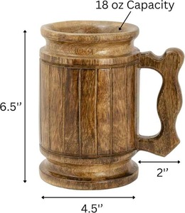 Taza de madera ecológica artesanal ArtisanVibe con diseño clásico para senderismo-Regalo artístico - Product Image 4