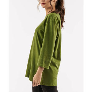 OEM nuevo estilo mejor precio 100% algodón Casual transpirable suelta personalizada mujeres camiseta de gran tamaño señoras camisas Tops camisetas para niñas - Product Image 4