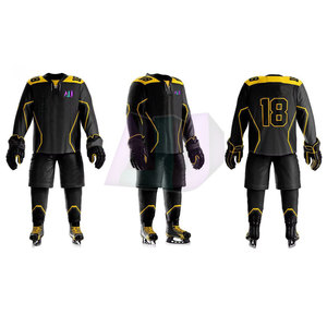 Tenues de hockey sur glace hautement professionnelles, 100% polyester, respirantes, légères, durables, conçues pour l'entraînement - Product Image 1
