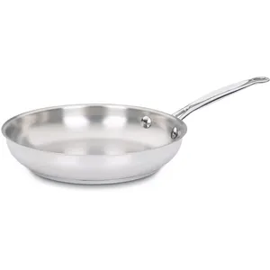 Sartén para freír en forma redonda con mango para cocinar, sartén para freír huevos/chef de acero inoxidable de alta calidad - Product Image 1