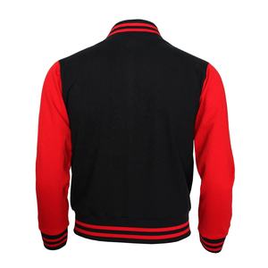 Veste universitaire en cuir véritable letterman de laine pour hommes personnalisée noire avec broderie de couleur personnalisée Logos Veste pour hommes fabriquée au Pakistan - Product Image 6