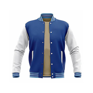 Custom Made Men's Lettermen Varsity Jacket Latest Design Stand Durable <b>Fleece</b> Material for Winter Customized Baseball Jackets - Product Image 6