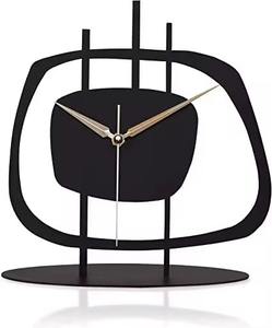Horloge de bureau en métal personnalisable avec logo, mouvement mécanique, design silencieux et écologique, ajoute une touche de sophistication discrète - Product Image 2