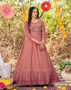 Váy Dài Lưới Lụa Cotton Đầy Đủ Mới Nhất Của Ấn Độ Pakistan Giá Xuất Xưởng Bán Chạy Nhất - Product Image 2