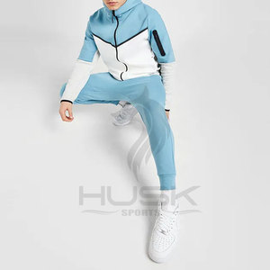 Bán Buôn Người Đàn Ông Của Thiết Kế Zip up Áo Nỉ Tùy Chỉnh 500 GSM Công Nghệ Lông Cừu Bông Chắp Vá Quá Khổ Tracksuits Cho Nam Giới - Product Image 6