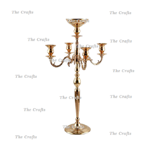 Candélabre acrylique à cinq bras avec pendentifs en cristal Candélabre de pièce maîtresse de qualité supérieure pour les meilleures ventes - Product Image 6