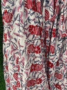 Handmade Boho <strong>Hippie</strong> Maxi <strong>Skirt</strong> in Cotton Casual Summer Beach Cover with Lotus Block Print Gypsy Tiered Night Wear for <strong>Women</strong>