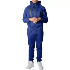 Conjunto de Pantalones Deportivos de Invierno Unisex con Logotipo Personalizado, Conjunto Deportivo de Felpa con Capucha para Gimnasio, Ropa Deportiva Urbana, Chándal para Hombre 100% - Product Image 5