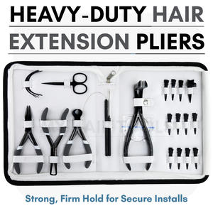 Neuer Satz Haar verlängerung werkzeuge Mikro perlen Entfernungs zange Scheren haar Ziehen Hakens ch laufe Werkzeug bonds ch neider Klebeband zangen finger - Product Image 5