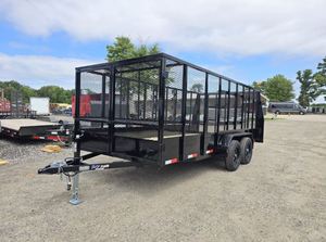 รถพ่วงบรรทุกสัมภาระแบบแนวนอน Tuff Dawg ขนาด 7'x16' |   กว้าง 82 นิ้ว |   ด้านข้างสูง 5 ฟุต |   ประตูท้ายแบบตาข่าย |   น้ำหนักบรรทุกสูงสุด 1001-2000 กก. - Product Image 5