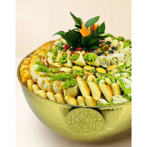 Bol de service en chocolat Plateau de serveur de dessert sucré Design fantastique Mariages décoratifs en métal et occasions spéciales - Product Image 4