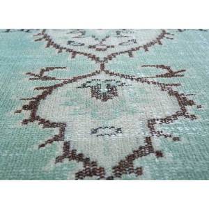 Tapis en laine noué à la main vintage vert, grand format, pour salon, motif rectangulaire abstrait, Pae-1578, pour usage domestique - Product Image 3