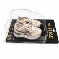 Boîte d'emballage en blister personnalisée pour chaussures, emballage en plastique transparent PET avec crochet européen, fabrication OEM ODM