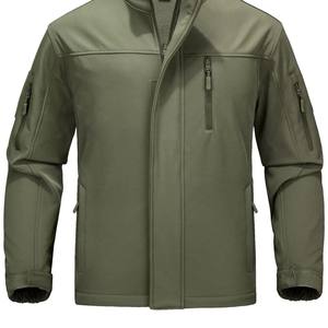 Abrigo de senderismo a prueba de viento con logotipo personalizado de la empresa con capucha exterior impermeable forro de malla ligero Softshell chaquetas de invierno para hombre - Product Image 4