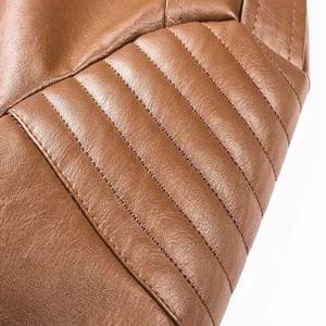 แจ็กเก็ตหนังสำหรับผู้ชายชุดวินเทจแฟชั่นใหม่ล่าสุดมีซิปดีไซน์โลโก้ - Product Image 5