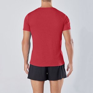 Camiseta deportiva de secado rápido para hombre, camiseta de capa Base de compresión transpirable de alta elasticidad atlética para correr en el gimnasio al aire libre - Product Image 5