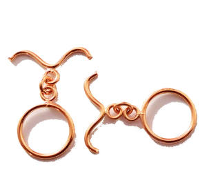 Broche de Palanca Bali Prem Bhaya B861 de 21x16 mm, Chapado en Oro/Oro Oxidado/Plata/Cobre, Componentes de Joyería de Plata de Ley y Cobre - Product Image 1