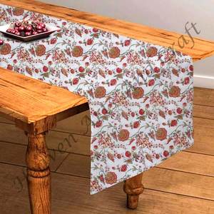 100% algodón multicolor moderno Jaipur bloque de mano impreso camino de mesa Floral impreso mantel de algodón para bodas fiestas - Product Image 4