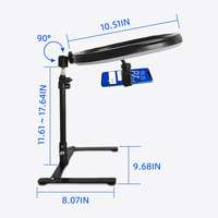 Lampe Annulaire LED Professionnelle 10-12 Pouces avec Support et Pince Téléphone pour Photographie, Selfie, Vidéo Live et Maquillage