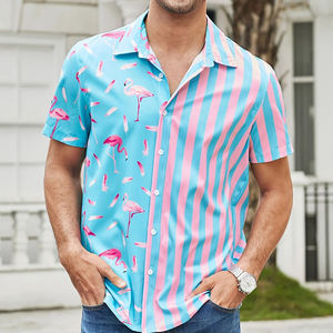2026 ODM <b>Men's</b> Stylish Casual Hawaiian Bowling <b>Shirts</b> Comfortable Beach <b>Shirt</b> <b>Men</b> Camisas Resort <b>Cuban</b> Collar Button Down <b>Shirts</b> - Product Image 3
