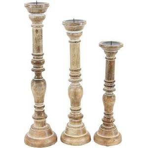 Bougeoirs en bois de style vintage pour la décoration intérieure victorienne classique style de meubles anciens et salons élégants - Product Image 6