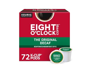 Café Eight O'Clock, Descafeinado Original, Cápsulas de Café Individuales K-Cup, Tueste Medio, 72 Unidades - Product Image 1