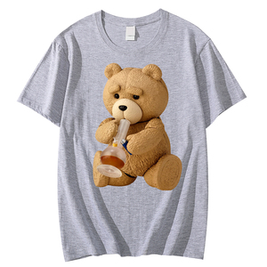 เสื้อยืดเปล่าผ้าฝ้าย 100% คุณภาพสูงขายส่งเสื้อยืดเฮฟวี่เวทโอเวอร์ไซส์พิมพ์เสื้อยืดชายแบบกําหนดเอง - Product Image 5