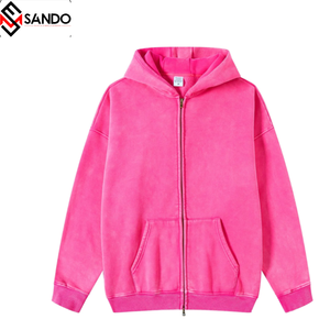 Sudadera de gran tamaño para hombre, Jersey recortado con capucha, manga larga, entrenamiento, cuello redondo, Sudadera con capucha, logotipo personalizado, técnicas lavadas transpirables - Product Image 3