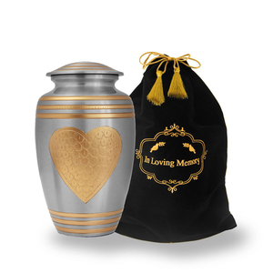 Wholesale Custom Classic Memorial Ash Cremation Urn <b>Decorative</b> Aluminium Luxury Asian Zen Design Handmade for Human Prize - Product Image 3
