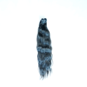 Onda de cabello crudo indio y hermoso Paquete de trama de cabello del sur de la India con extensiones de cabello humano de Color negro ondulado Natural con frente de encaje - Product Image 1