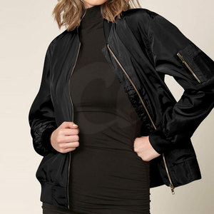 Blouson aviateur grande taille vêtements chauds pour femmes pour adultes dernier style blouson aviateur femme en polyester - Product Image 3