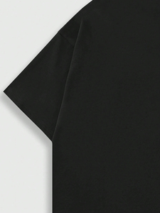 T-shirts à manches courtes en coton 100% tricoté à col en V de qualité supérieure pour hommes en grande taille, vente en gros, coupe régulière, streetwear - Product Image 2