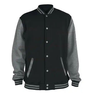 Chaqueta Varsity Personalizada para Hombre, Talla Grande, Estilo Holgado, OEM, Diseño Sólido, Alta Calidad, Precio al por Mayor - Product Image 2