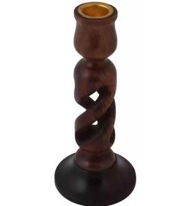 Portavelas de madera y portavelas de restaurantes Portavelas marrón Portavelas para artículos decorativos de mesa - Product Image 3