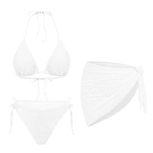 Nuevo Bikini de 3 Piezas en Azul Intenso, Estilo Coreano, Tejido Reciclado, con Logotipo Personalizado del Fabricante, para Adolescentes, Extremadamente Sexy y Abierto - Product Image 1