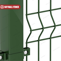 Malla de Acero Galvanizado para Cercas de Carreteras con Curvatura en V, para Escuelas, Canchas Deportivas, Parques, Jardines, Enrejado de Alta Calidad, Modelado 3D, Naturaleza