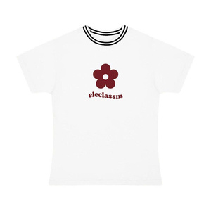 [Fábrica de ropa] SH14 Camiseta de algodón para mujer Formal Slim Fit O-cuello Colores juveniles Secado rápido Ecológico Diseño único 2025 - Product Image 3