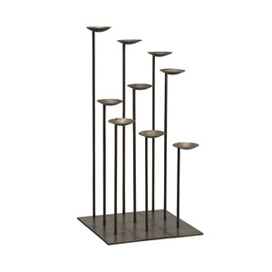 Portavelas de Metal, Decoración del Hogar, Portavelas Antiguo con Acabado Brillante, Iluminación Decorativa Hecha a Mano - Product Image 2