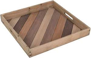 Plateau de cuisine en forme de rectangle de qualité alimentaire, plateau de service en bois, assiettes en bois d'acacia pour hôtel et restaurant - Product Image 3