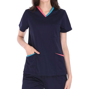 Ensembles de gommage uniformes unisexes médicaux d'été en spandex de haute qualité avec logo personnalisé hauts et pantalons uniformes hospitaliers - Product Image 1